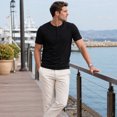 thumbnail image 2 of AZoiNM Men's Short Sleeve Henley Shirt, Slim Fit Casual Cotton T-Shirt with Button Placket, 2 of 12
