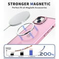 thumbnail image 2 of Dteck Camera Metal Ring Stand Case for iPhone 14 / iPhone 13,Shockproof TPU Magnetic Mag-Safe Case Matte PC Slim Back Cover,Pink, 2 of 6