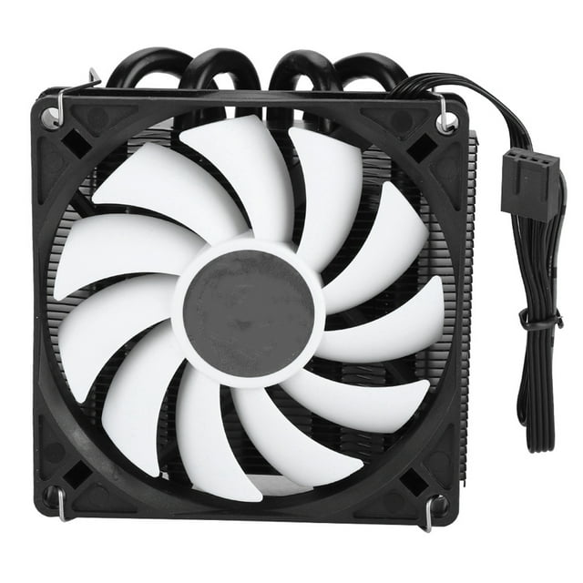 CPU Fan, Low Noise Hydraulic Bearing Pure Copper Heat Pipe Fast Heat Dissipation 12V Silent Radiator for Desktop or Laptop