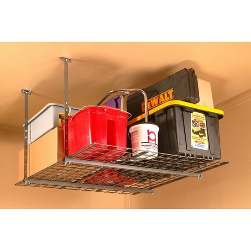 Hyloft Ceiling Mounted Storage Shelf Black Walmart Com