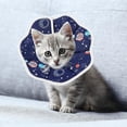 thumbnail image 4 of Collar de rehabilitación ajustable pequeño para gatitos - Cono de recuperación para gatitos después de la cirugía - Collar para gato modelo estrella pequeña (cuello 16-23 cm, profundidad 10 cm), 4 of 5