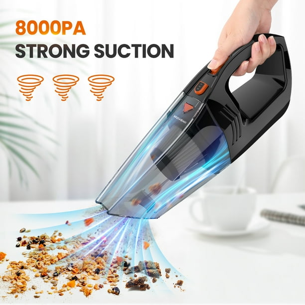 Portable Handheld Vacuum Cordless, 8000PA Powerful Suction Handheld