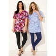 thumbnail image 3 of Catherines Women's Plus Size Easy Fit Short Sleeve V-Neck Tunic, 3 of 6