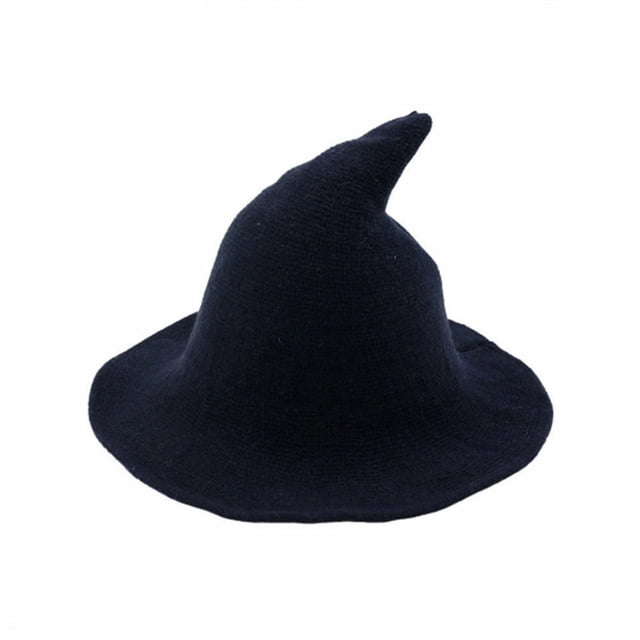 Chapeau de Sorcière Moderne en Laine de Mouton à la Mode pour Halloween