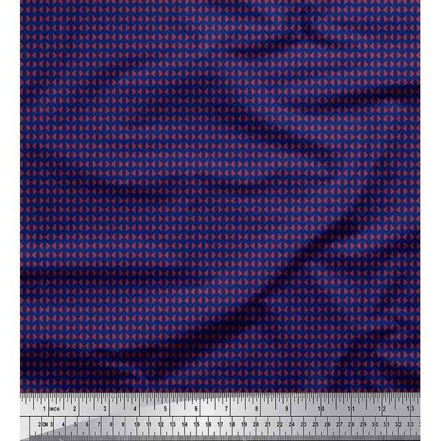 Soimoi Viscose Chiffon Fabric Triangle Geometric Print Fabric by The Yard 42 Inch Wide