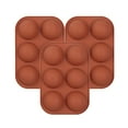 thumbnail image 1 of Pinkiou Hot Chocolate Bomb Mold Cocoa Sphere Silicone Mold Circle Semi Sphere Silicone Mold for Baking, Cake, Jelly, Candy, 6 Holes, 3 Packs, 1 of 7