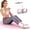 Pink, variant on Pedal Resistance Bands with Handles, Durable 6-Tubes Multifunction Pedal Resistance Band, Natural Rubber Foot Pedal Fitness Resistance Bands for Abdomen, Waist, Arm, Leg