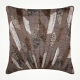 thumbnail image 1 of Brown Pillow Shams, Sequins Beaded Sparkly Glitter Pillow Sham, 24x24 inch (60x60 cm) Pillow Sham, Square Silk Pillow Sham, Art Deco Pillow Shams, Abstract - Glamorous Streaks, 1 of 3