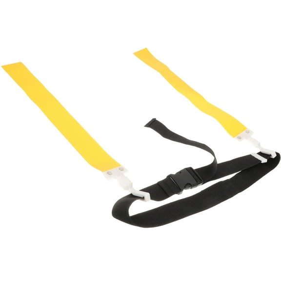 SASABAXI 1Pcs Yellow Polyester Football Waist Flag Belt for Young Players Training Sessions 35.4x1.5in