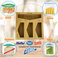 thumbnail image 7 of TuckMeIn Ziplock Bag Storage Organizer, Bag Organizer Holders, Bamboo, Gallon, Quart, Snack, Sandwich and Slider Bag Dispenser, 7 of 7