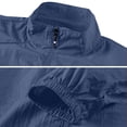 thumbnail image 5 of GrmtClth Men's Solid Color Stand Collar Zip Jacket Casual Loose Fit Lightweight Sun Protection Windbreaker Breathable Thin Outerwear For Street Commute Wear Dark Blue M, 5 of 5