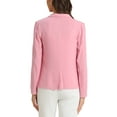 thumbnail image 3 of INSPIRE CHIC Linen Blazer for Women's Notch Lapel One Button Suit Jackets XS Pink, 3 of 6