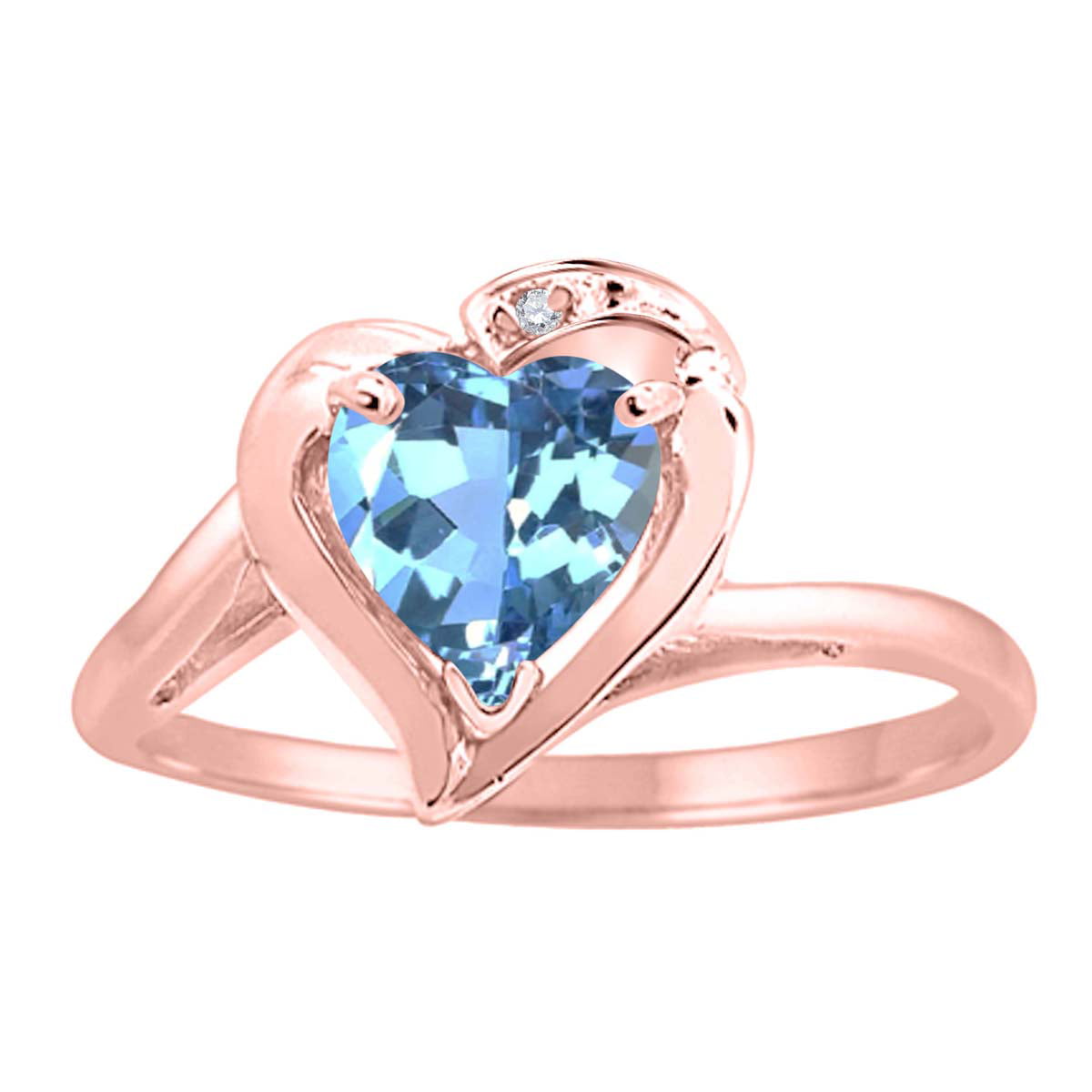 MauliJewels Rings for Women 0.86 Carat Oval Blue Topaz and Diamond Wave Ring prong 10K White Gold Gemstone Wedding Jewelry Collection