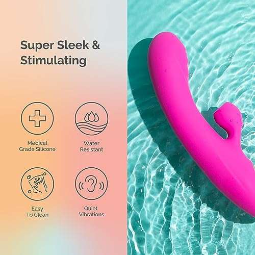Ava Suction Lolli Dual-Function Wand, 24 Customizable Patterns for Women,  G-Spot Vibrator - Hot Pink