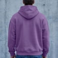 thumbnail image 6 of Men'S Sweatshirts Fleece Oversized Hooded Sweatshirt with Pockets Long Sleeve Zip Up Hoodie Warm Fall Sweatshirt,XXL,Purple, 6 of 9