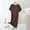Coffee, variant on Women's Round Neck Short Sleeve Relaxed Straight Maxi Nightgown, Solid Ultra-Soft Breathable Knit Four-Season Casual Home Sleep Loungewear Dress(Coffee,L)