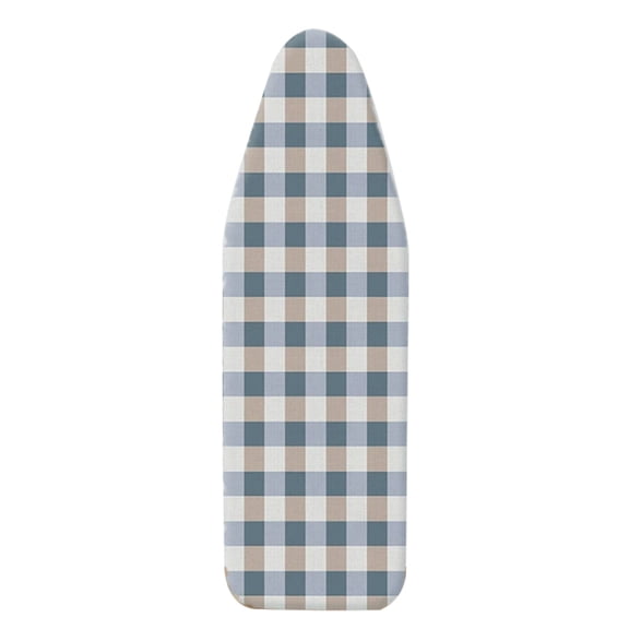 Grey Geometric Ironing Board Cover Small, 1 Count, 35.4 x 12.2 Inch, Heat Resistant Cotton Scorch Stain Resistant Pad, Washable Replacement Cover with 2 Thick Felt Pads for Mini Boards