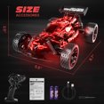 thumbnail image 6 of Tecnock RC Cars Remote Control Car for Boys and Girls, 1:18 Scale RC Car with LED Lights, 2.4GHz 2WD All-Terrain RC Truck, Rechargeable Battery for 50-Min Play, Gifts for Kids, 6 of 8
