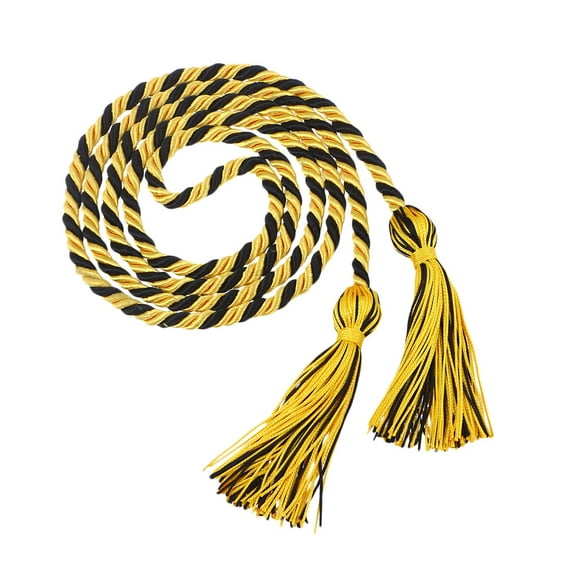 Xing Graduation Honor Cord Graduate Rope Bachelor Clothing Tassel Polyester Yarn Honor Cord for Bachelor Gown Graduation Students (Yellow and Black)