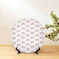 thumbnail image 6 of Picia Rainbow Pattern Bone China Decorative Plate – Wall Decor with Stand and Adhesive, Elegant Ornament for Living Room, Office, or Entryway-10in, 6 of 6