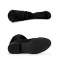 thumbnail image 2 of BLISSFUL STEP Women's Slouch Knee High Boots Round Toe Low Block Heel Faux Suede Boots Black 7, 2 of 7
