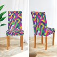 thumbnail image 3 of Yayeee 4 Pack Dining Chair Covers Stretch Parson Chairs Slipcovers Seat Protector, Colorful Plaid, 3 of 6
