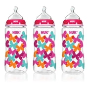 NUK Orthodontic Bottles Wide Neck 0+m Medium - 3 CT