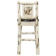 thumbnail image 6 of Montana Collection Barstool w/ Back - Woodland Upholstery, w/ Laser Engraved Bear Design, Ready to Finish, 6 of 9