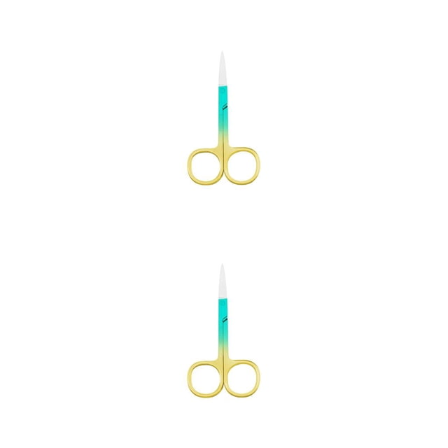 Vogacara Pinzas para cutículas de uñas, tijeras de acero inoxidable, galvanoplastia, impermeables, de mano, accesorio para el hogar, Spray verde dorado Pulverizar Oro Verde 2piezas Vogacara CBP288409