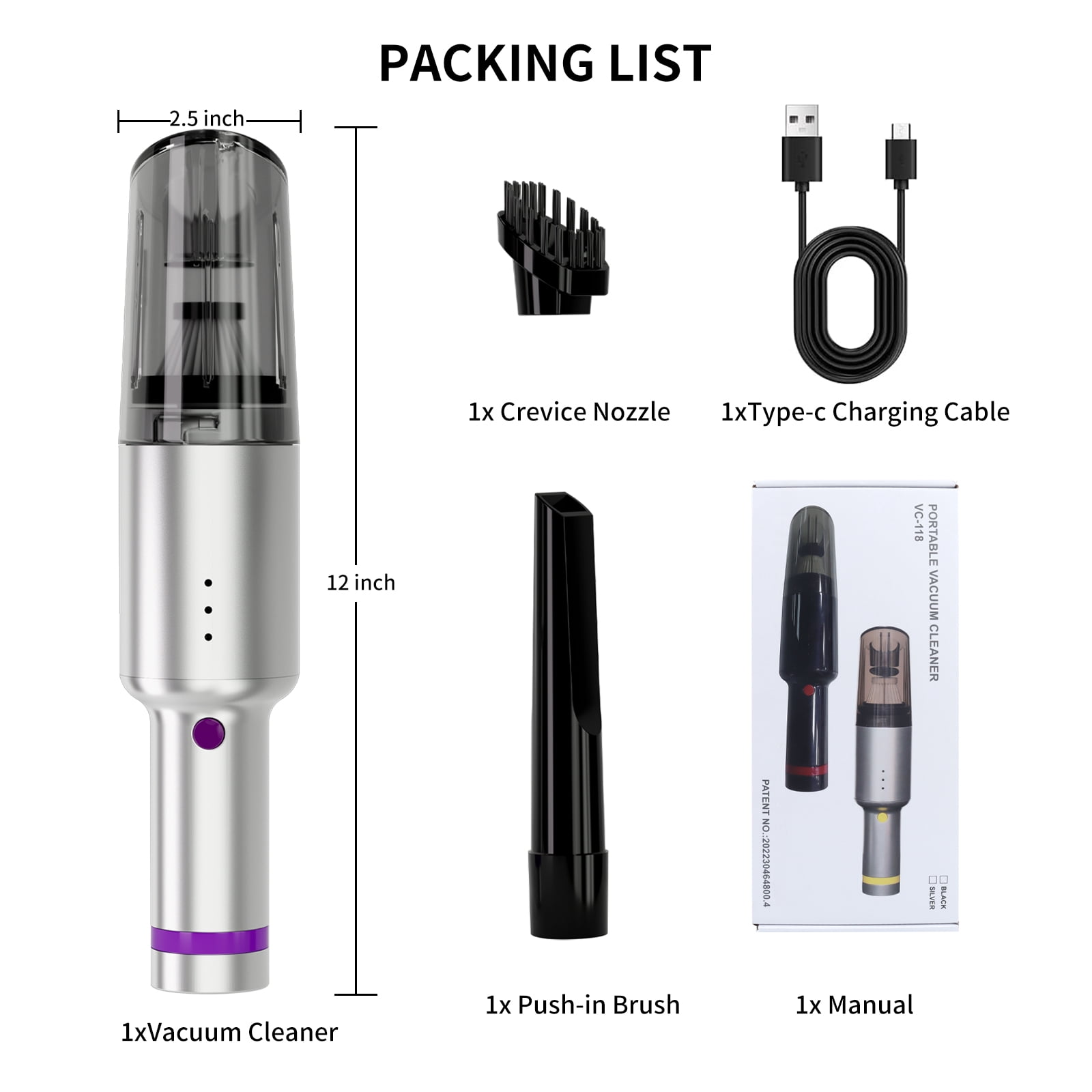 KASONIC Handheld Vacuum Cordless, 10000PA Strong Suction Car Vacuum Cleaner with Reusable HEPA Filter , Portable Rechargeable Dust Busters for Home, Car, Office, Pet Hair