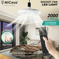 thumbnail image 6 of MI TAG Socket Fan LED Light , Screw-in ceiling fan with light, remote controlled socket fan light, 6 of 7