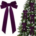 thumbnail image 2 of geerera 16pcs Velvet Christmas Bows for Christmas Tree Wreath Gift Wrap Crafts Wedding Party 4"x8" Ribbon Bow for Snack Bags Baking Candy Bags Home Decoration, 2 of 6
