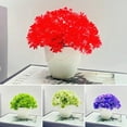 thumbnail image 3 of Mightlink Simulation Chrysanthemum Colorful Artificial Flower Chic Landscaping Scene Layout Decoration Reusable Plastic Fake Potted Plant Table Ornament for Wedding Party, 3 of 7