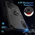 thumbnail image 4 of compatible Samsung Galaxy A03 Core Shockproof Metal Ring Holder Phone Case Cheap and fine, 4 of 5