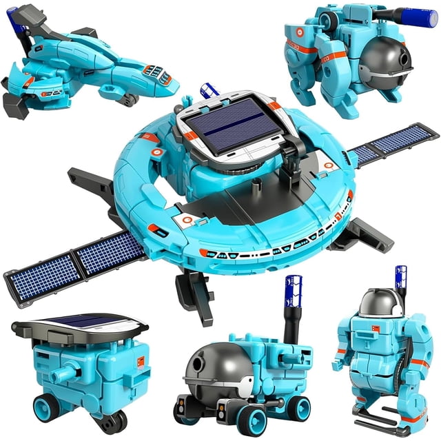 Kit de Robot Solar 6 en 1, Juguete de Creación de Robots con Energía Solar, Stem Juguete Científico Ensamblaje Artesanal, Regalo Kit de Juguete Educativo Ciencia para Niños y Niñas de 8+ Años