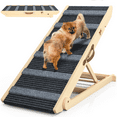 thumbnail image 2 of GIKPAL Adjustable Dog Ramp for Couch, Bed, Car, Wooden Pet Ramp for Small and Large Dogs & Cats, Height from 10.8" to 26.6"(Supports up to 150LBS), 2 of 7