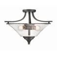 thumbnail image 3 of Millennium Lighting 19" Metal Semi-Flush Ceiling Mount Light in Satin Nickel, 3 of 4