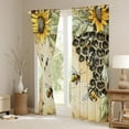 thumbnail image 3 of Manfei Cute Bee Blackout Curtains Set of 2 (52x84 Each),Honeycomb Honey Window Curtains,Rustic Flower Sunflower Curtains and Drapes For Girls Boys,Super Cozy Room Decor, 3 of 6