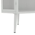 thumbnail image 5 of Dasun 22.25" Corner Cabinet with Three Storage Shelves, Free-Standing Floor Cabinet with 2 Tempered Glass Doors for Bathroom, Living Room and Bedroom, White, 5 of 8
