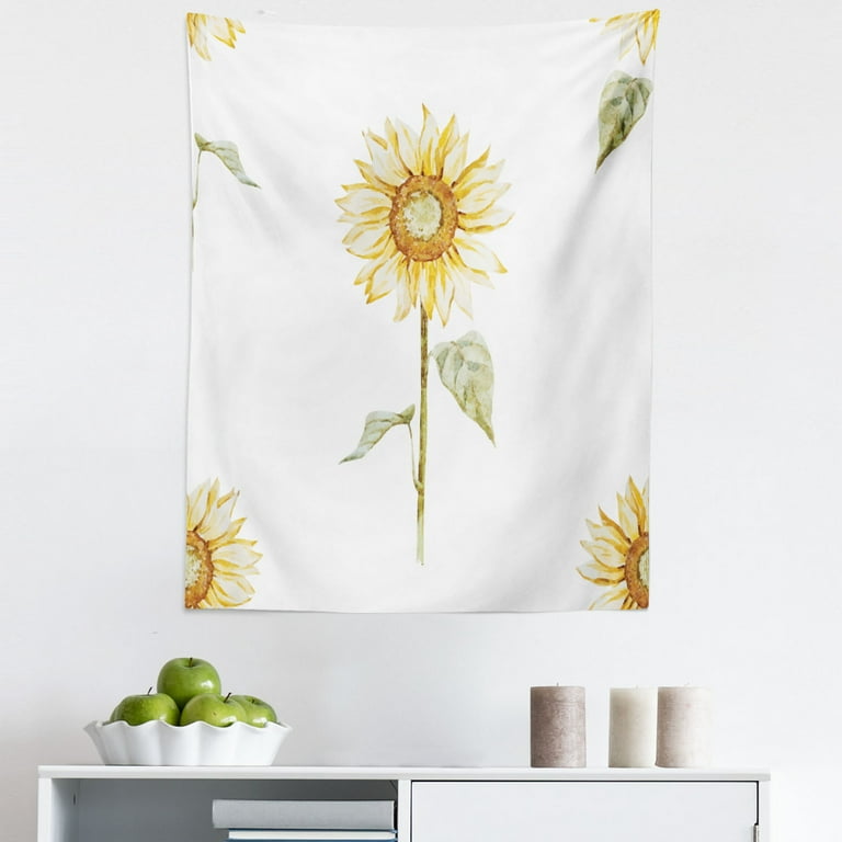 Yellow sunflower tapestry new arrivals