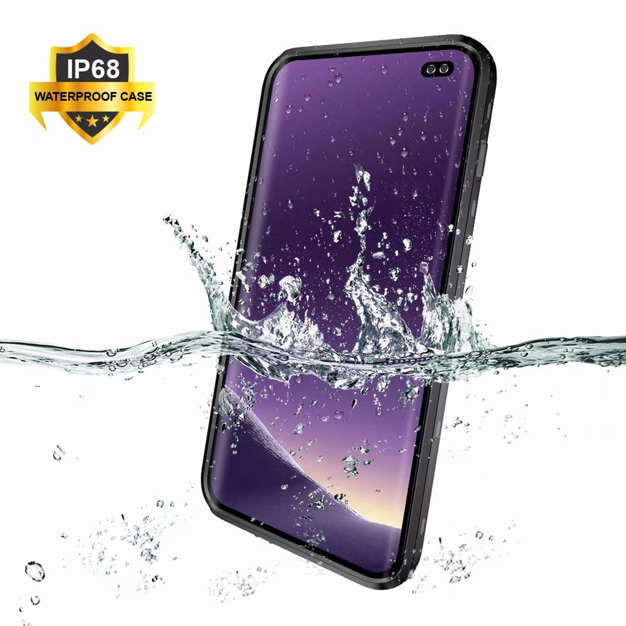 Galaxy S10 Plus Waterproof Case, Shockproof Built-in Screen Protector Case Full-Body Rugged Resistant Protective Hard Cover For Samsung Galaxy S10+,Black