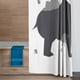 thumbnail image 3 of Cortina de Baño Impermeable Grande Juana Gallo Diseño de Animal Hipopotamo Blanca, 3 of 7
