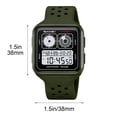 thumbnail image 3 of Reloj digital impermeable: reloj de pulsera electrónico con pantalla clara, alarma diaria y resistente a salpicaduras para uso diario, escuela, trabajo y actividades al aire libre., 3 of 6