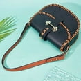 thumbnail image 5 of 23.4 Inch Real Leather Shoulder Bag Strap Short Purse Strap Replacement Clutches Handle Tote Bucket Bag Strap DIY Bag Making Accessories Lychee Texture Brown, 5 of 9