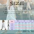thumbnail image 3 of Women's Trendy Striped Lace-up Back Pockets Side-Breasted Nine-Point Pants Comfy Casual Pants Versatile Stretch Sports Pant, 3 of 6