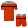 thumbnail image 2 of Vedolay Summer Short Sets Mens Short Sets 2 Piece Outfits Shirt Fashion Summer Casual Short Sleeve and Shorts Set for Men,Red 3XL, 2 of 4