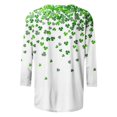 thumbnail image 5 of YanHoo Funny St. Patricks Day Shirts Women 3/4 Sleeve Plus Size Tops 2024 Trendy 3/4 Sleeve Tops Pullover Casual Crewneck Sweatshirts Ladies Spring Shirts Prime Sale under 10 dollars Clearance, 5 of 6