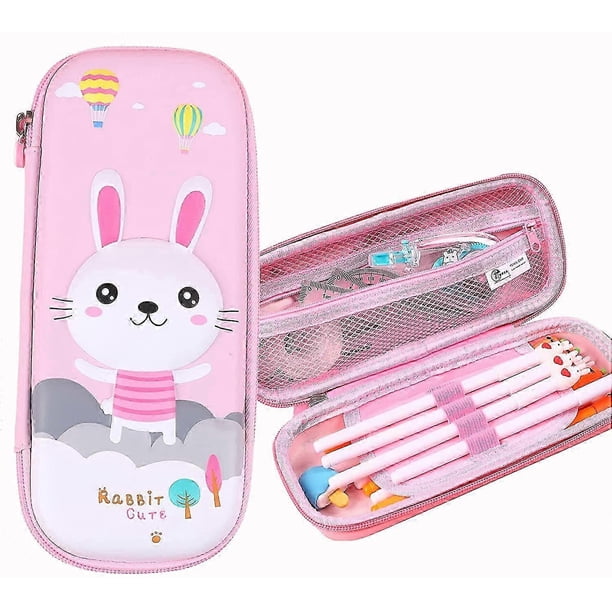 Girls Pencil Case, Cartoon Large Capacity Storage Case Pouch Marker Pen Case