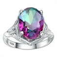 thumbnail image 2 of Wedding Ring Decorative Ellipse Colorful Zircon Engagement Ring Jewelry Ring for Women, 2 of 10