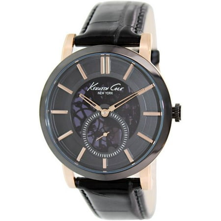 Kenneth Cole KC8045 Men's Rose Gold Watch With Black Analog Dial